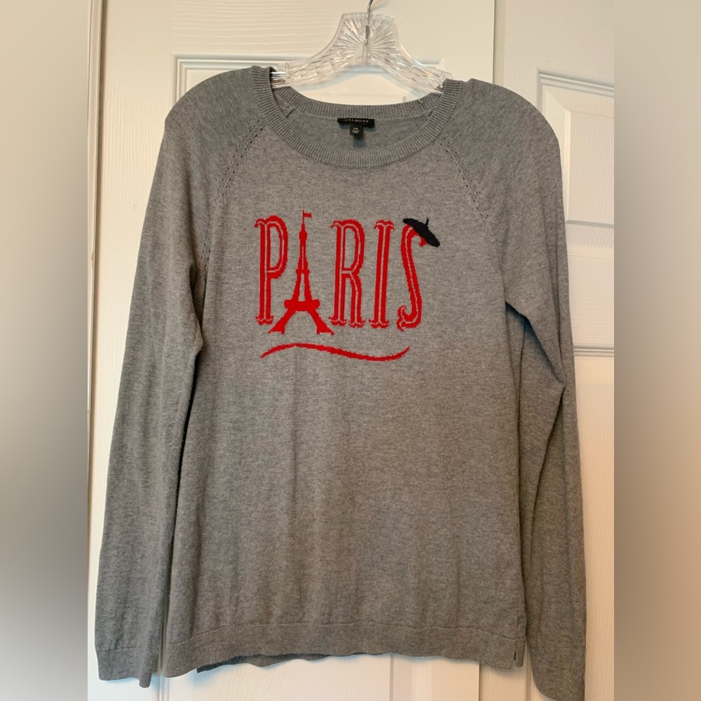 Talbots Paris Gray Crew Neck Sweater XS